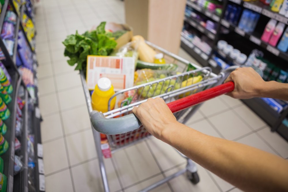 germs are on a shopping cart